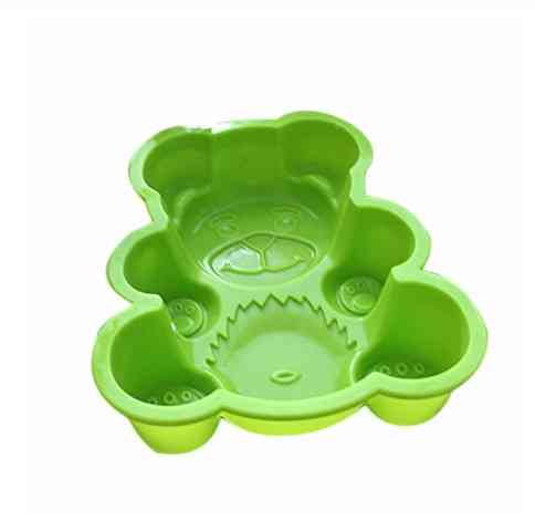Форма силиконовая для выпечки Мишка 18 на 15 см салатовый Киев