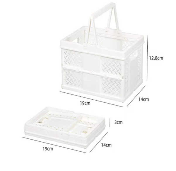 Корзина из пластика с ручками, пластиковый органайзер, контейнер для хранения, 19×14×13см, розовый Каменец-Подольский - изображение 3