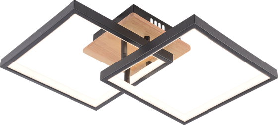 VALESO Люстра стельова світлодіодна VALESO -2 LED 41W Чорний+Дерево Коломыя