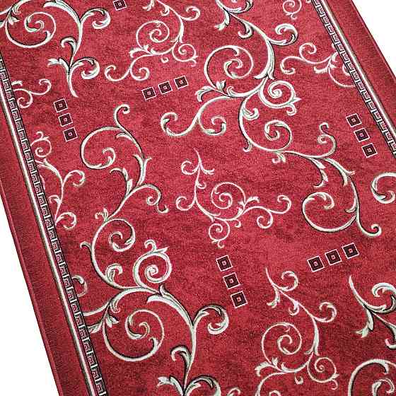 Ковровая дорожка лучшая цена, Красные Вензеля,  Ковёр на отрез. 300, 150 Каменское