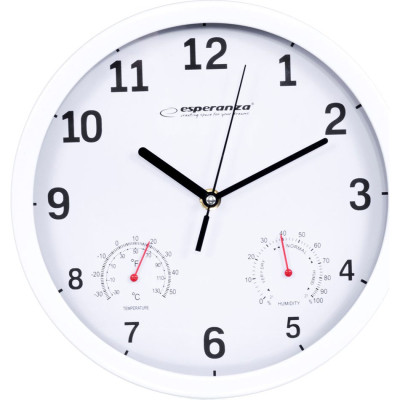 Настінний годинник Esperanza Wall Clock Lyon 25см White (EHC016W) Вінниця - фото 1