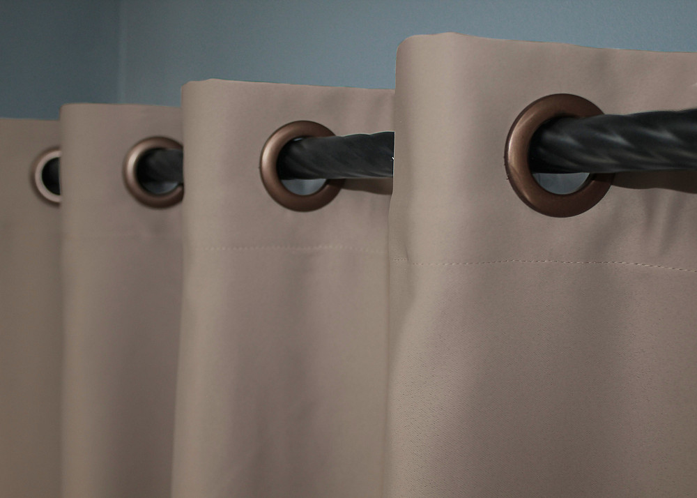 Комплект штор на люверсах VR-Textil Bagema Rvs № 1242ш 150х250 см 2 шт Какао (37-0111) Киев - изображение 6