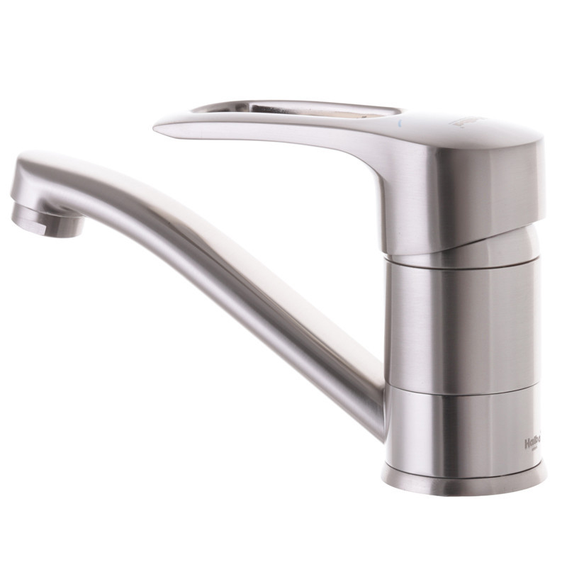 Змішувач для умивальника Haiba Hansberg 004 нержавійка, вилив 15 см (HB0190) Харків - фото 3