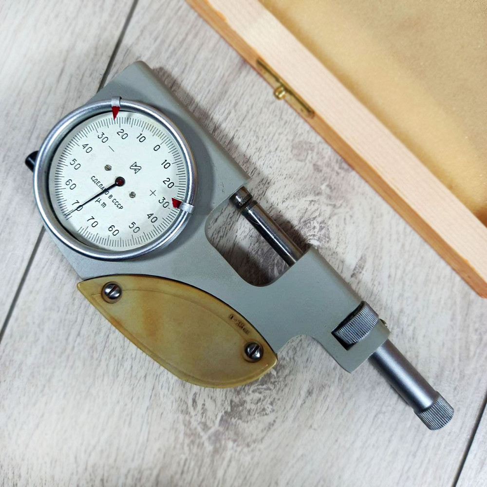 Скоба важільна УРП 0-25 0,001 мм СРСР Харків - фото 8