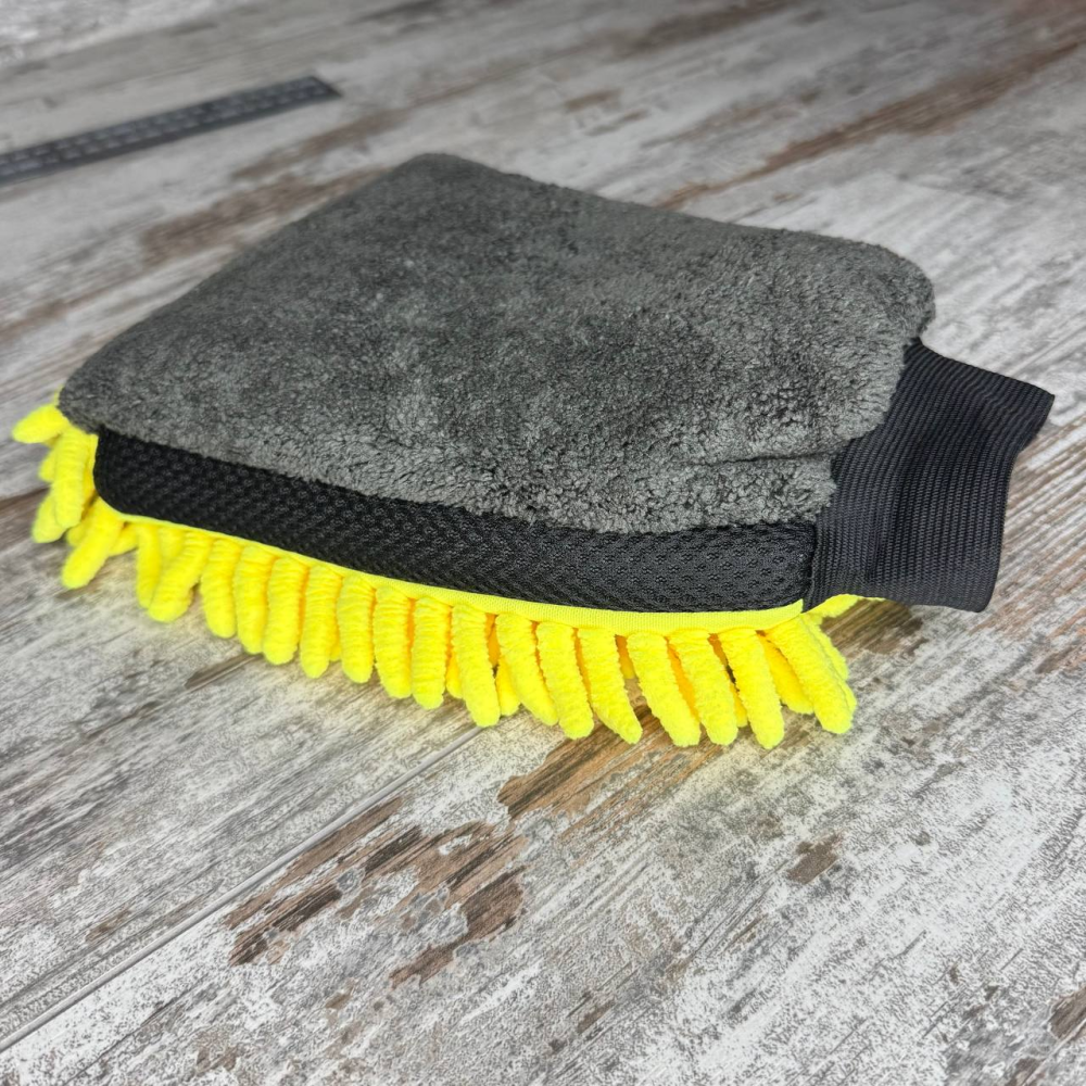 Перчатка из микрофибры двусторонняя для мойки и полировки автомобиля, аксессуар для ухода Киев - изображение 4