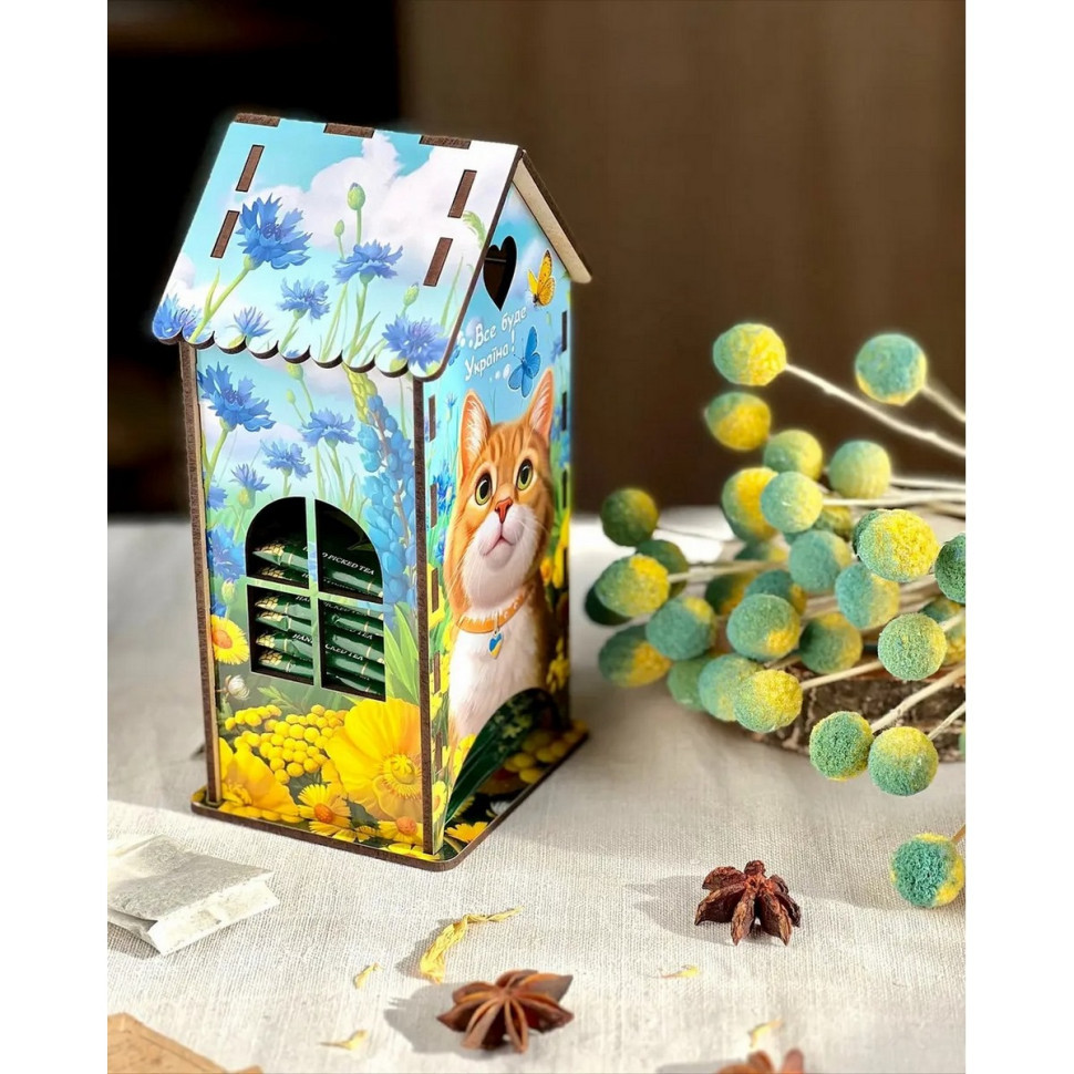 Чайний будиночок "Рудий котик" Ubumblebees (ПСФ156) PSF156 дерев'яний Вінниця - фото 6
