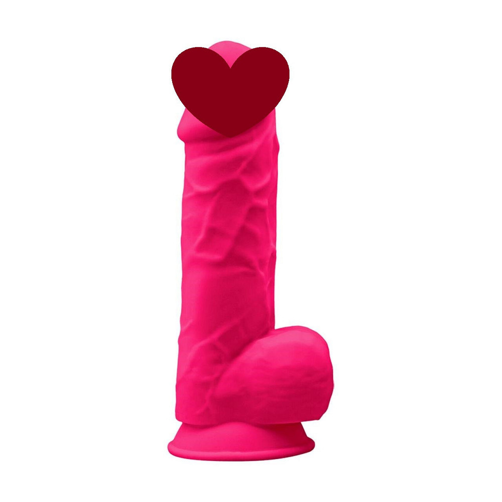 Фалоімітатор SilexD Norman Pink (MODEL 4 size 8.5in), двошаровий, силікон + Silexpan, діаметр 5 см Sex Aura Київ - фото 1
