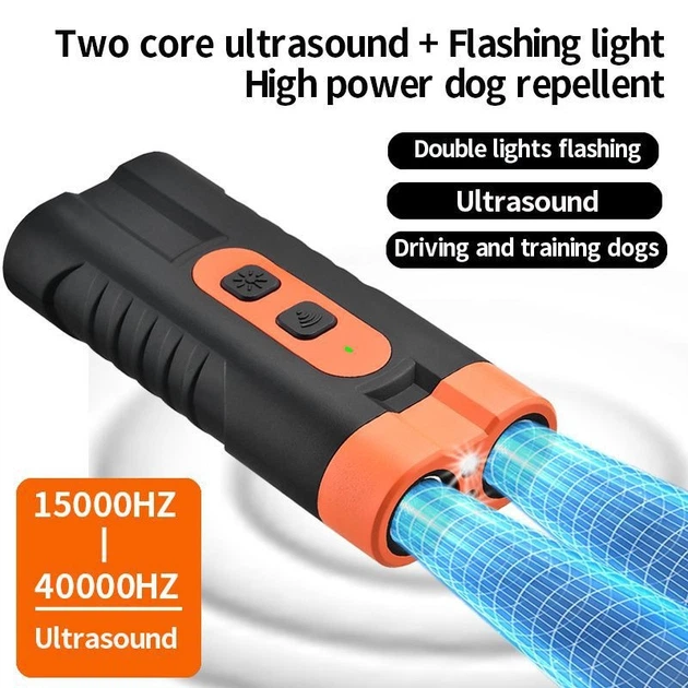 Ультразвуковий відлякувач собак Ultrasonic DR007 з ліхтариком Type-C Чорний Вінниця - фото 7