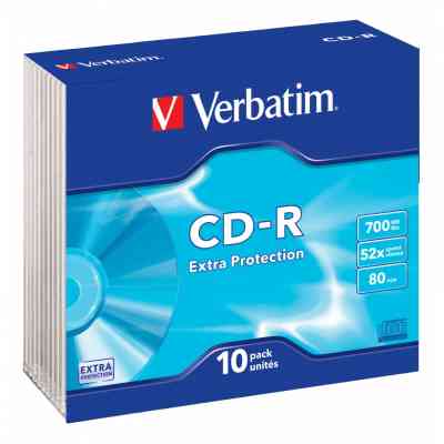 Диск CD Verbatim CD-R 700Mb 52x Slim case 10шт Extra (43415) Вінниця