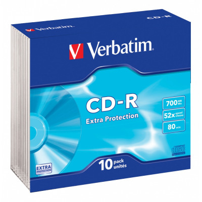 Диск CD Verbatim CD-R 700Mb 52x Slim case 10шт Extra (43415) Винница - изображение 1