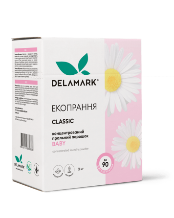 Безфосфатний порошок прал Delamark Royal Powder Baby ромашка 3 кг Вінниця