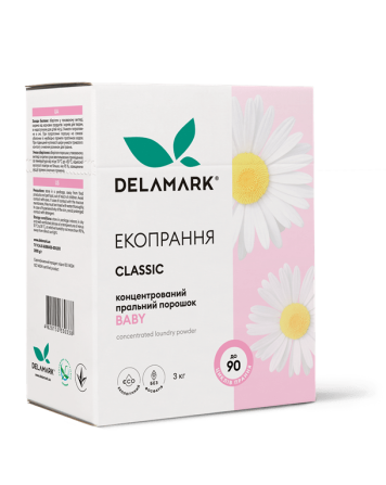 Безфосфатний порошок прал Delamark Royal Powder Baby ромашка 3 кг Вінниця - фото 1