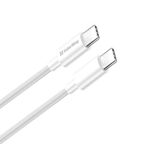 Кабель USB PD Type-C/Type-C ColorWay CW-CBPDCC056-WT 3,0A 65W 2м білий Житомир
