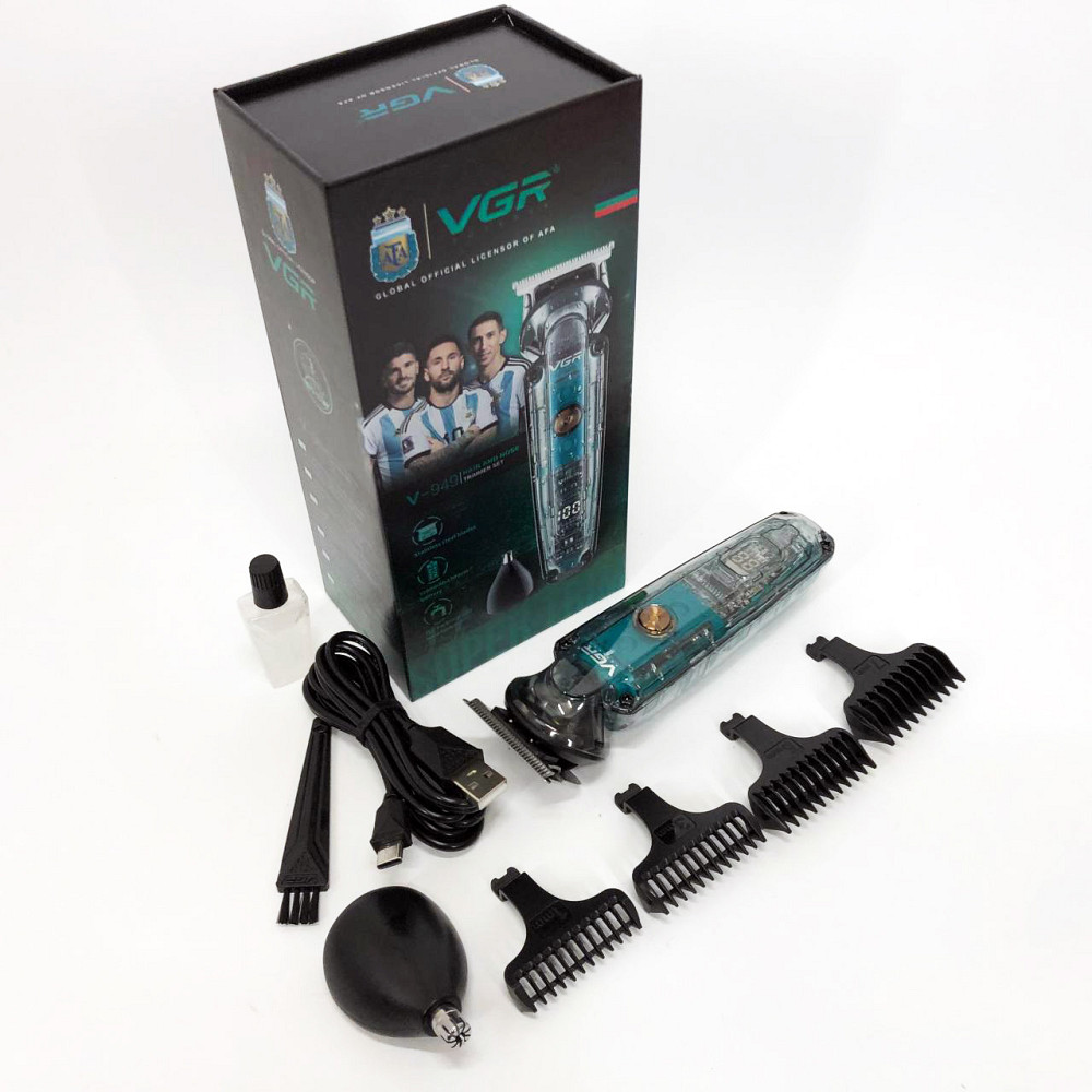 Машинка для стрижки волосся і потилиці, Професійна акумуляторна машинка для стрижки JX-45 Львів - фото 13