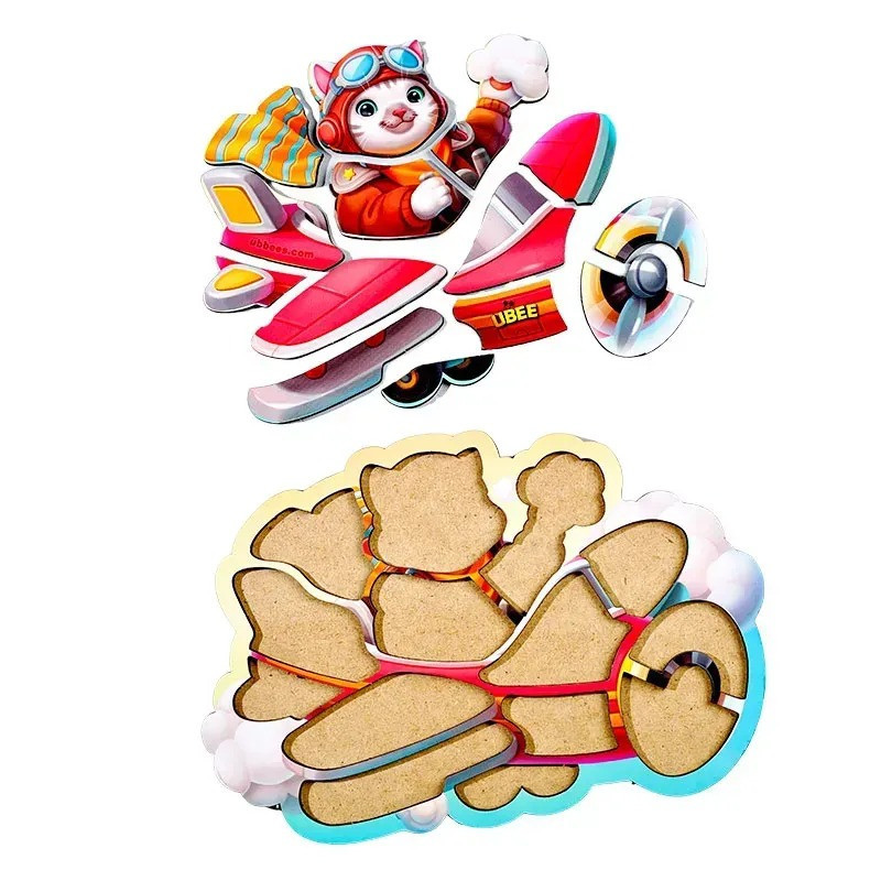 Деревянный контурный пазл 