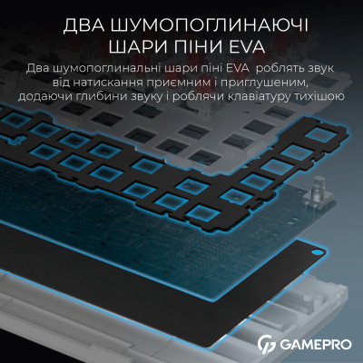 Клавіатура GamePro Asgard Valhalla MK160B Pro 75 RGB Wireless/Bluetooth/USB Black (MK160B Pro) Вінниця - фото 5