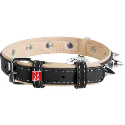 Ошейник для животных WAUDOG Soft с QR паспортом с шипами Ш 20 мм Д 30-39 см черный (7192) Винница