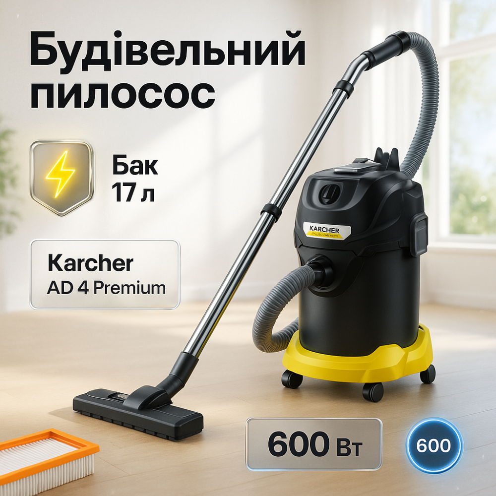 Професійний пилосос Karcher AD 4 Premium RJ-11 Львів - фото 8