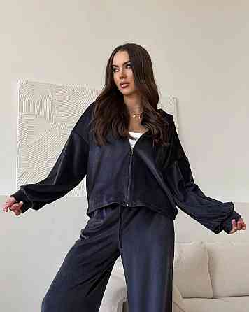 Женский повседневный стильный костюм велюр плюш Одесса