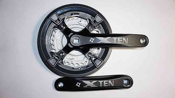 Звезды   велосипедные   (передние) 24/34/44T   (+2 шатуна L-17 см, квадрат, черный, алюминий, с защитой) Мукачево