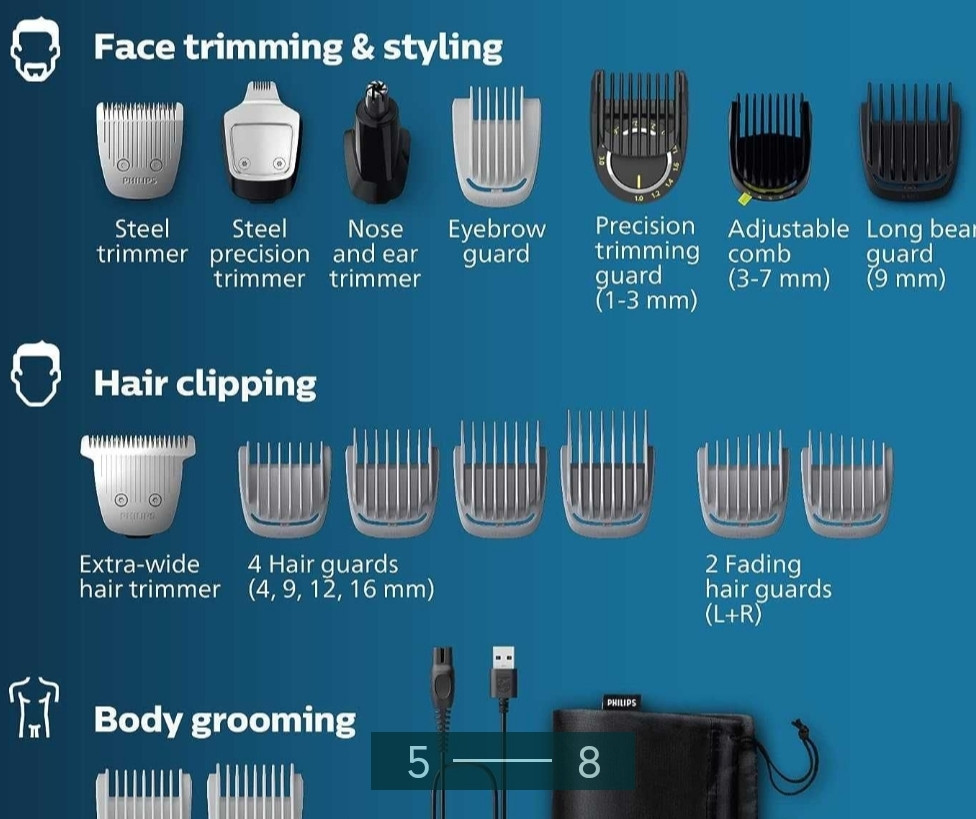 Тример PHILIPS Multigroom Series 7000 MG7910/49 Харків - фото 4