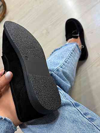 Туфлі жіночі Hengji 588-3 замшеві лофери чорні, 40, 25 см Київ