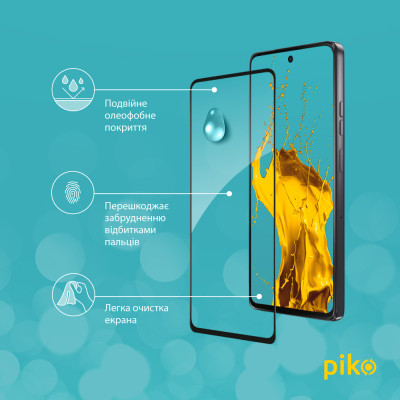 Скло захисне Piko Full Glue Moto G75 Black (1283126607424) Вінниця - фото 4