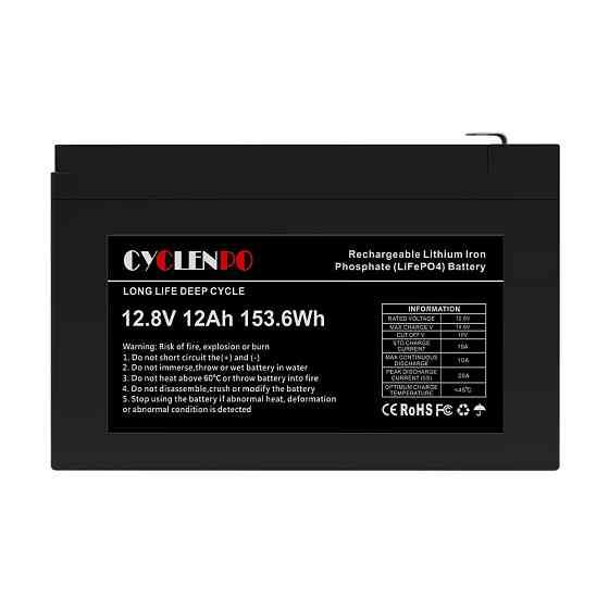 Акумуляторна батарея літій-залізо-фосфатна 12.8В 12Аг Cyclen 12.8V 12AH LiFePo4 (44-00076) Київ