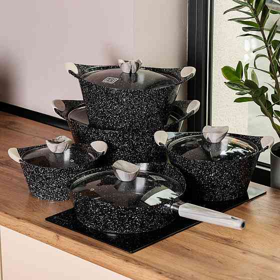 Набор алюминиевой посуды с толстым дном, 5 предметов Киев