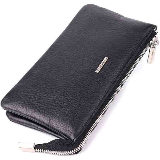 Оригинальный женский кошелек из натуральной кожи Tony Perotti 20903_1 (2651 nero) Черный Киев