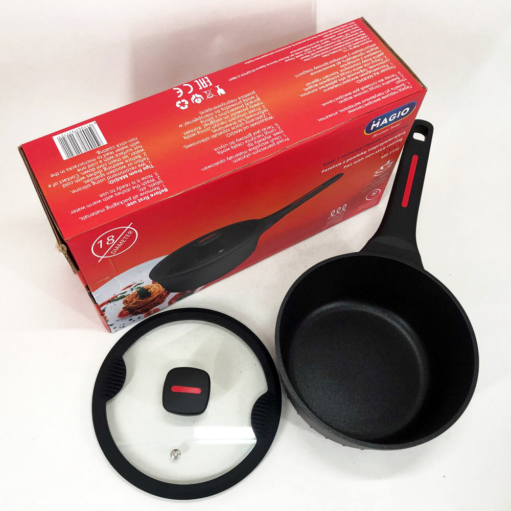 Сковорода з індукційним дном Magio, Сковорода індукційна з антипригарним покриттям LA-55 Львів - фото 16