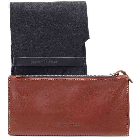 Практичне чоловіче портмоне Grande Pelle 11424 Коричневий Київ