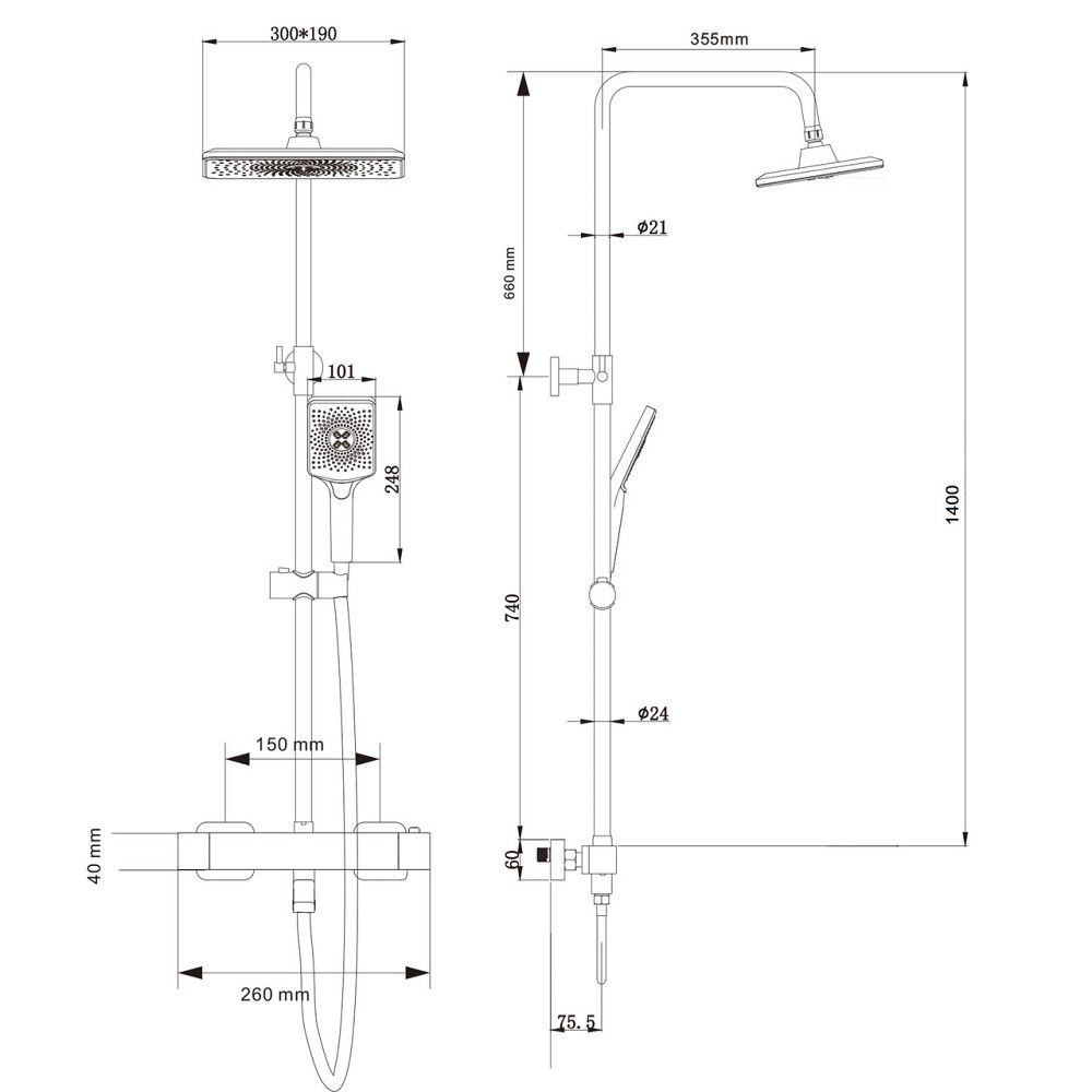 Душевая система Globus Lux Termostatic GLM-0040TE (000032168) Киев - изображение 7
