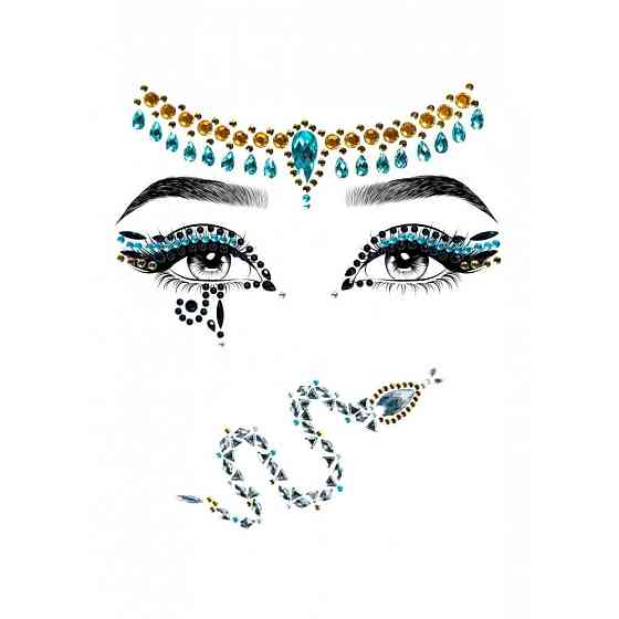 Наклейка з коштовностями Leg Avenue Клеопатри Cleopatra face jewels sticker Sex Aura Київ