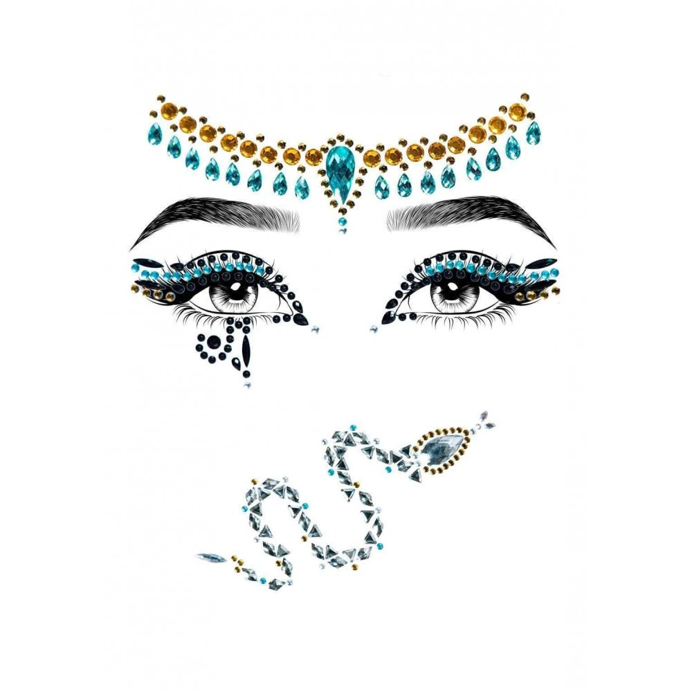 Наклейка з коштовностями Leg Avenue Клеопатри Cleopatra face jewels sticker Sex Aura Київ - фото 2