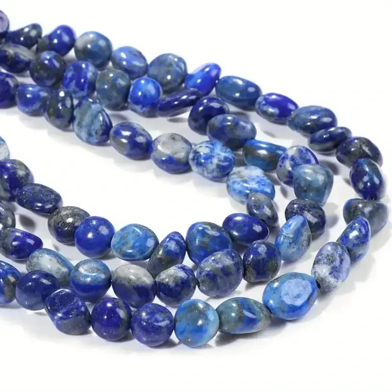 Лазурит натуральний галтовка 8–10 мм, набір ~40 намистин для прикрас і рукоділля Київ - фото 4