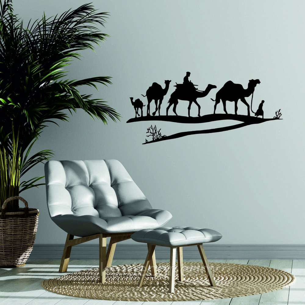 Декоративне настінне Панно «Караван» Декор на стіну 90*42 см, Чорний Київ - фото 3