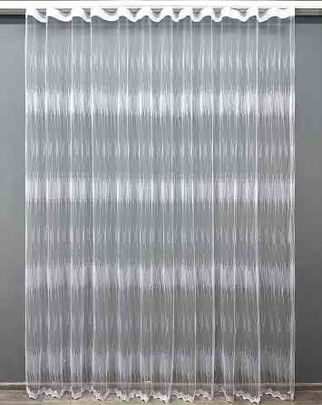 Тюль VR-Textil 1730т Фатин з вишивкою Холодний білий 400х270 см (42-0844) Київ