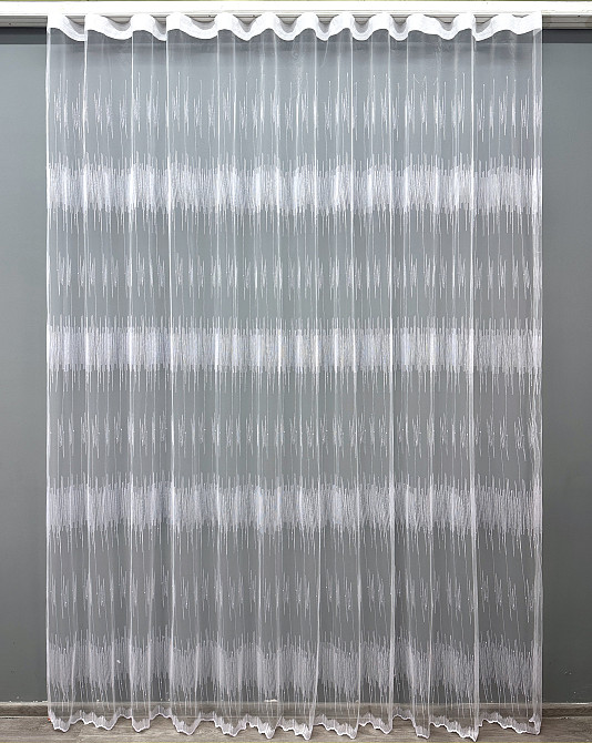 Тюль VR-Textil 1730т Фатин з вишивкою Холодний білий 400х270 см (42-0844) Київ - фото 2