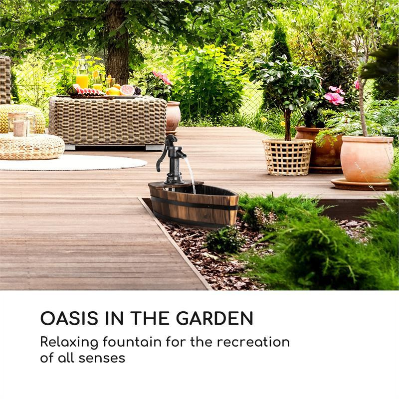 Садовый фонтан Starnberg 12W насос с ручкой из чугуна дерево коричневый (Германия, читать описание) Ровно - изображение 2