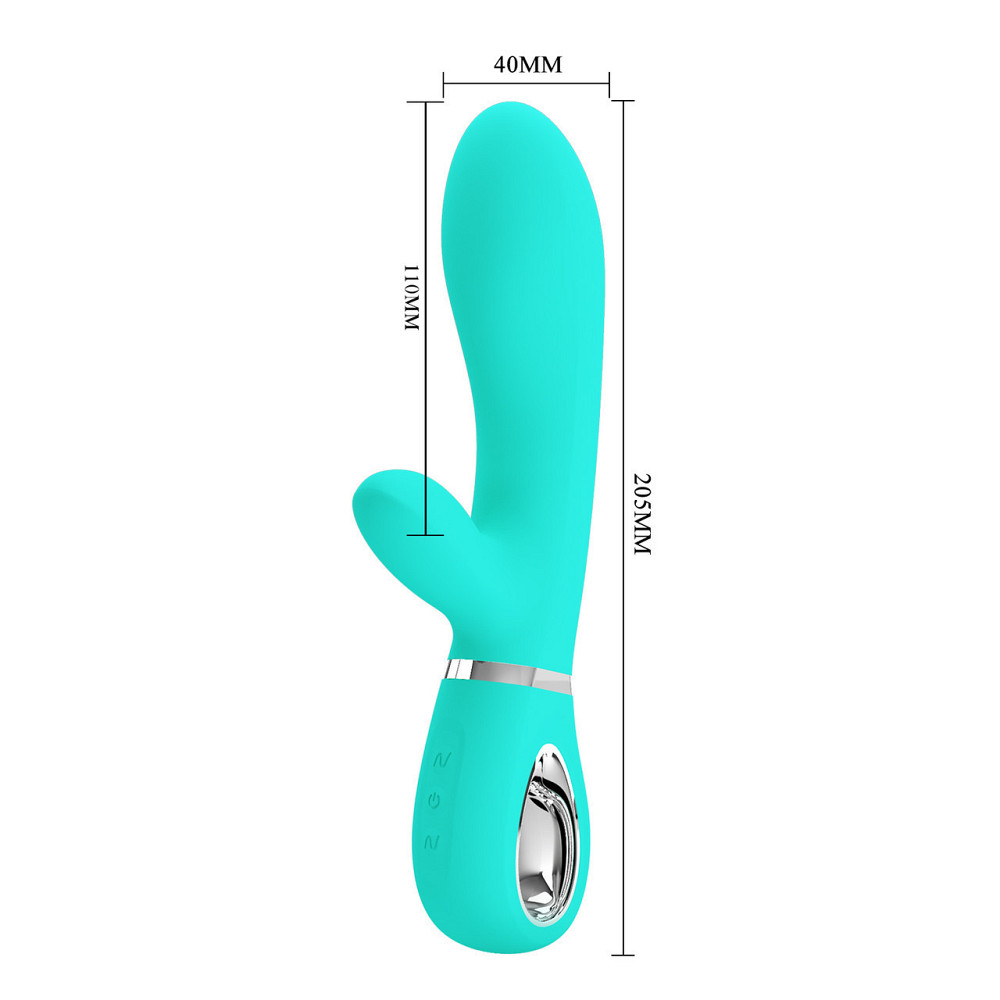 Вибратор с мягкой головкой и клиторальной стимуляцией Pretty Love - Thomas USB Green, BI-014621-3 Sex Aura Киев - изображение 9