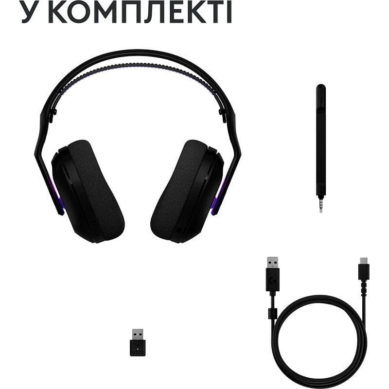 Гарнитура Logitech G522 LightSpeed Wireless Gaming Headset Black (981001544) Чорний Харків - фото 1
