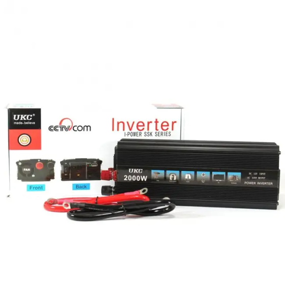 Перетворювач напруги UKC SSK 2000W 12V–220V інвертор із захистами апроксимована синусоїда Одеса