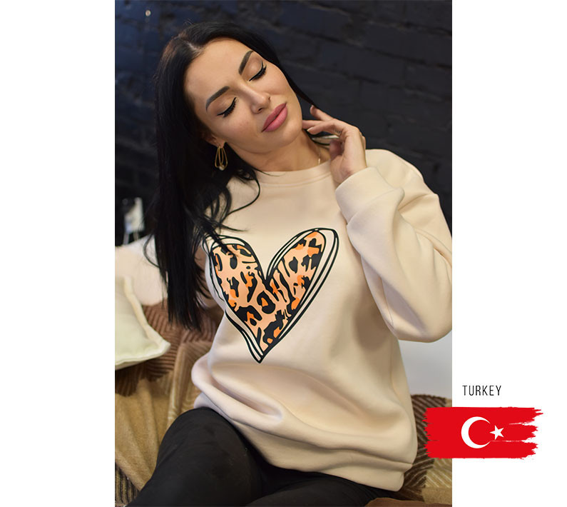 Теплий батник жіночий оверсайз "Point" Туреччина оптом | Батал Київ - фото 1