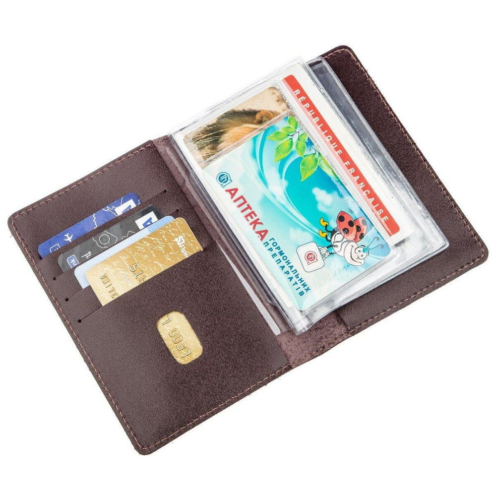 Велика обкладинка на водійські документи SHVIGEL 13986 Коричнева Київ - фото 2