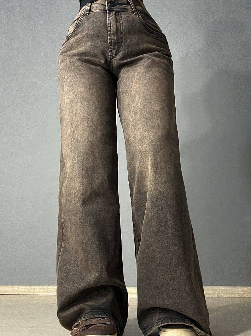 Джинсы женские Its Basic 3942-4 Palazzo jeans широкие палаццо коричневые, коричневый, 42, 42, 89 см, 120 см Киев - изображение 11