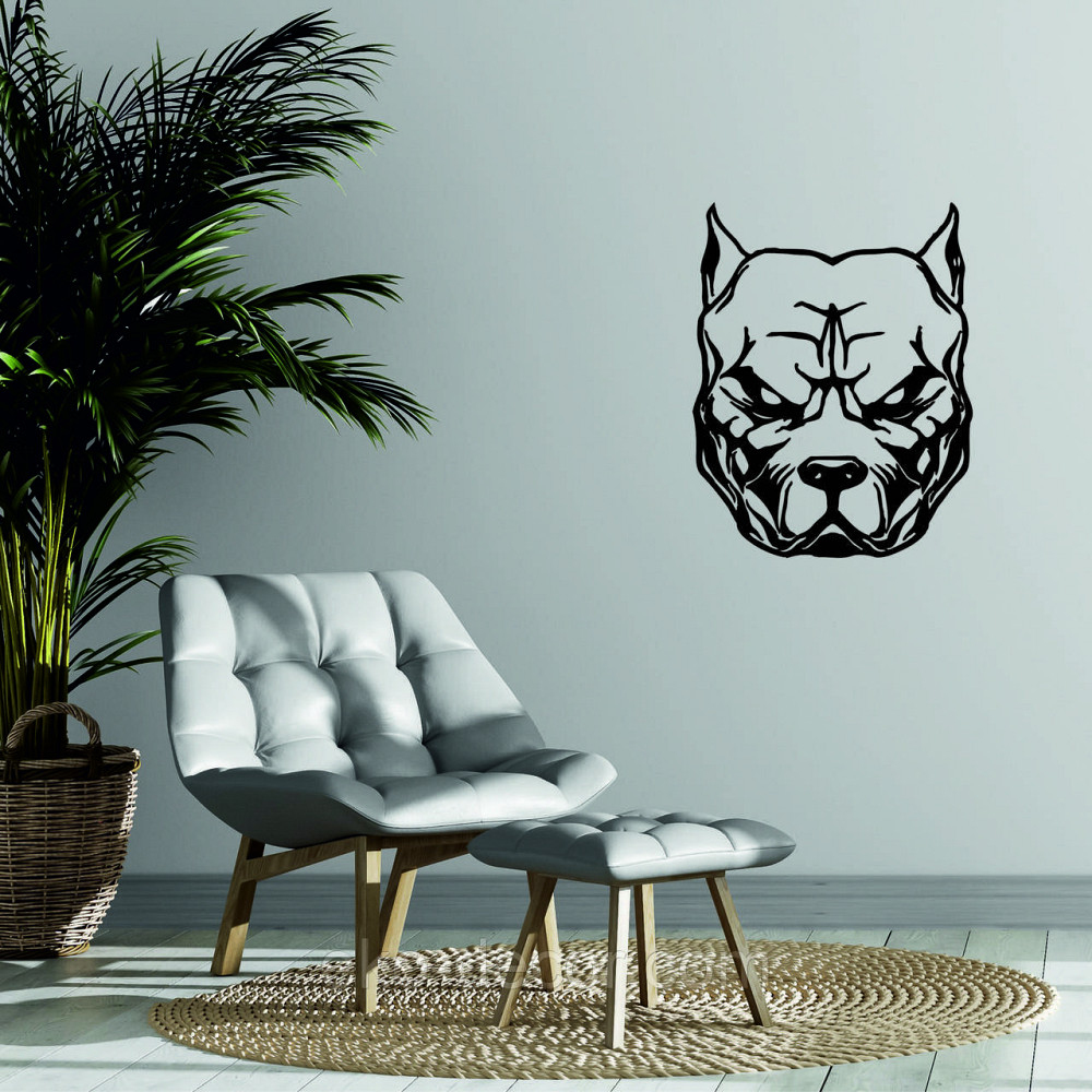 Декоративне настінне Панно «Собака», Декор на стіну 70*55 см, Чорний Київ - фото 1