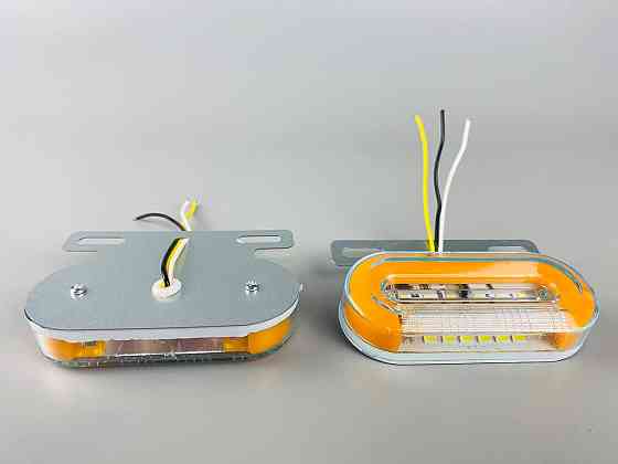 Ліхтар LED габаритний 12V, жовтогарячий, білий і "блигаюча мережа" 130 мм х 90 мм Мукачево