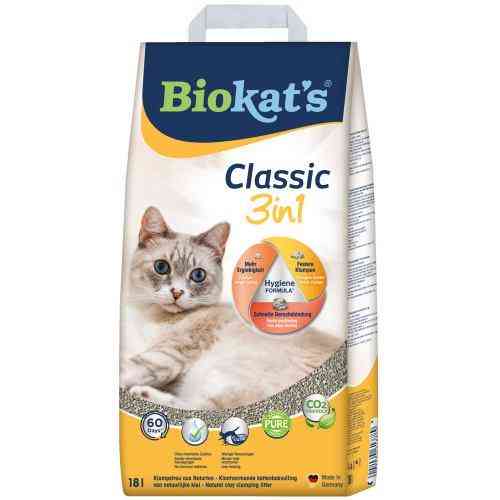 Наповнювач Biokats Classic 3in1 для котячого туалету, бентонітовий, 18 л Київ