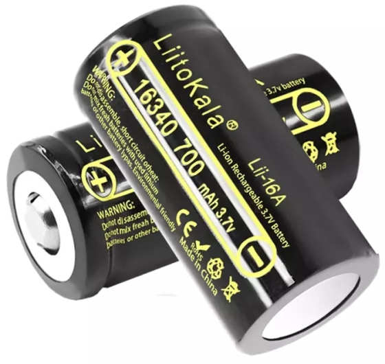 Акумулятор LiitoKala Lii-16A 16340 700mah (Чорний) Київ